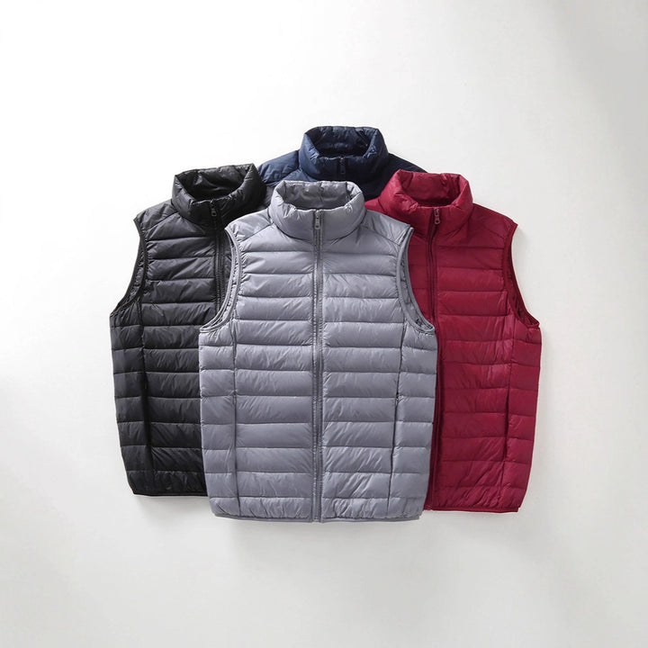 Unisex Lightweight Quilted Vest with Stand-Up Collar and Zipper Mune Fashion