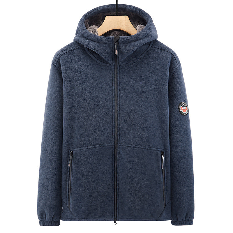 Men's Fleece Jacket with Hood Mune Fashion