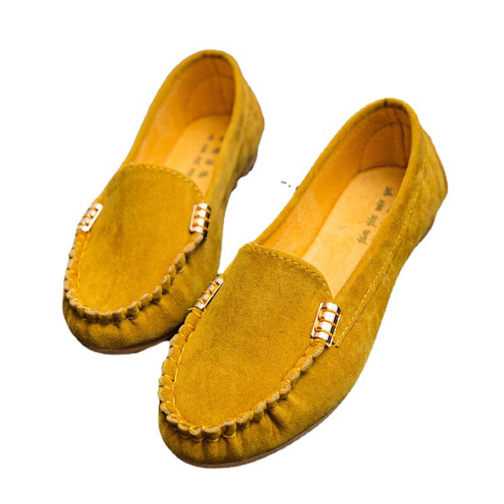 Women's comfortable velour leather moccasins with padded insole Mune Fashion