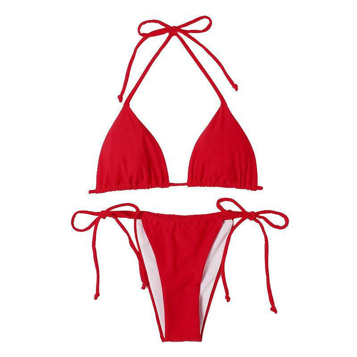 Women's triangle bikini with adjustable tie details and elastic waistband Mune Fashion