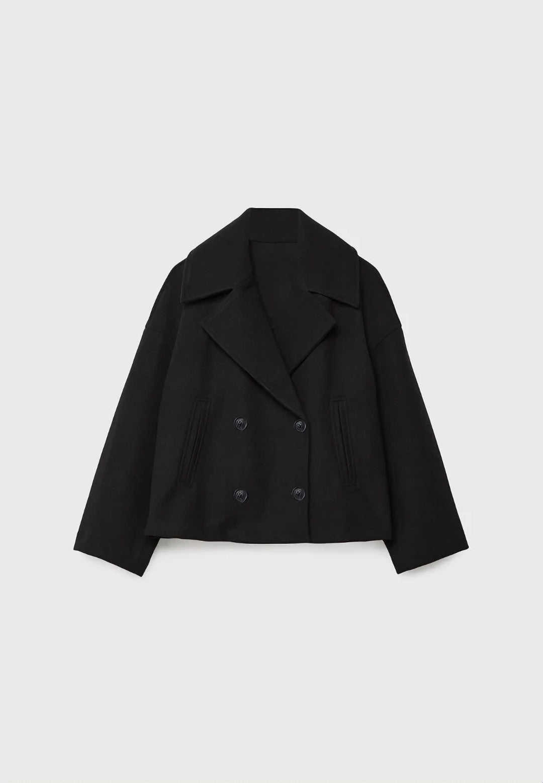 Women's Fashion Short Jacket with Double Button Placket