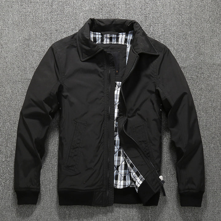 Men's transitional jacket in Harrington style with quilted lining and ribbed cuffs Mune Fashion
