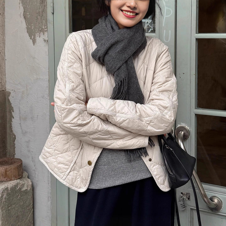 Ladies transitional jacket with quilted design Mune Fashion