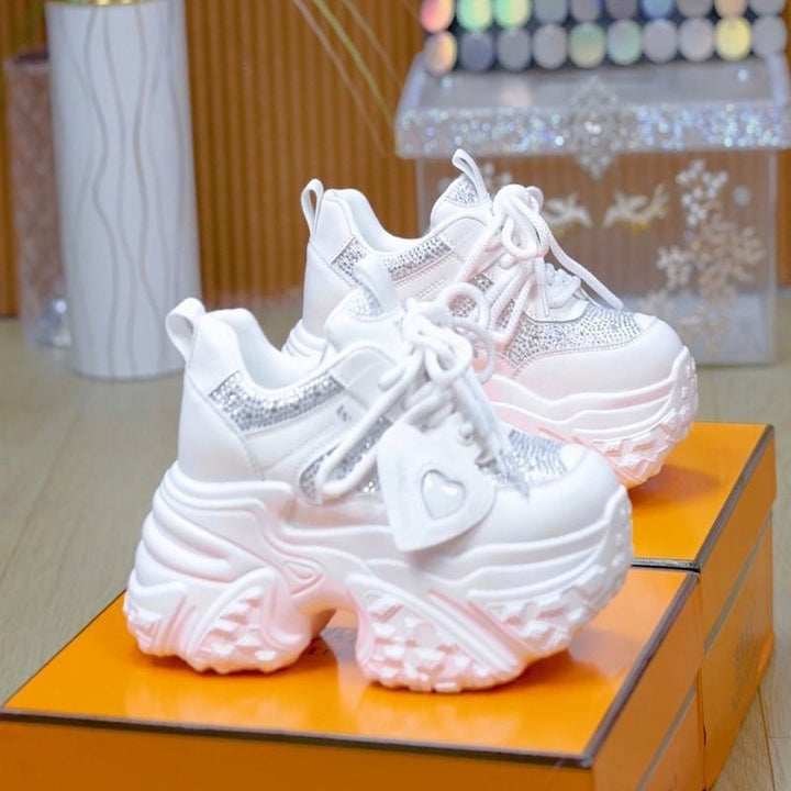 Women Chunky Sneakers with sparkling accents and stylish design Mune Fashion
