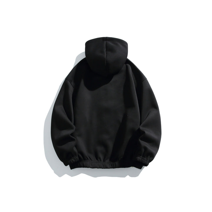 Unisex hoodie jacket with full zip, textured neoprene look and bubble pleat details Mune Fashion