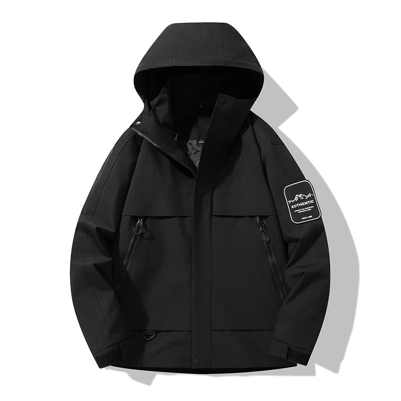 Men's multifunctional waterproof softshell rain jacket with removable fleece inner jacket Mune Fashion