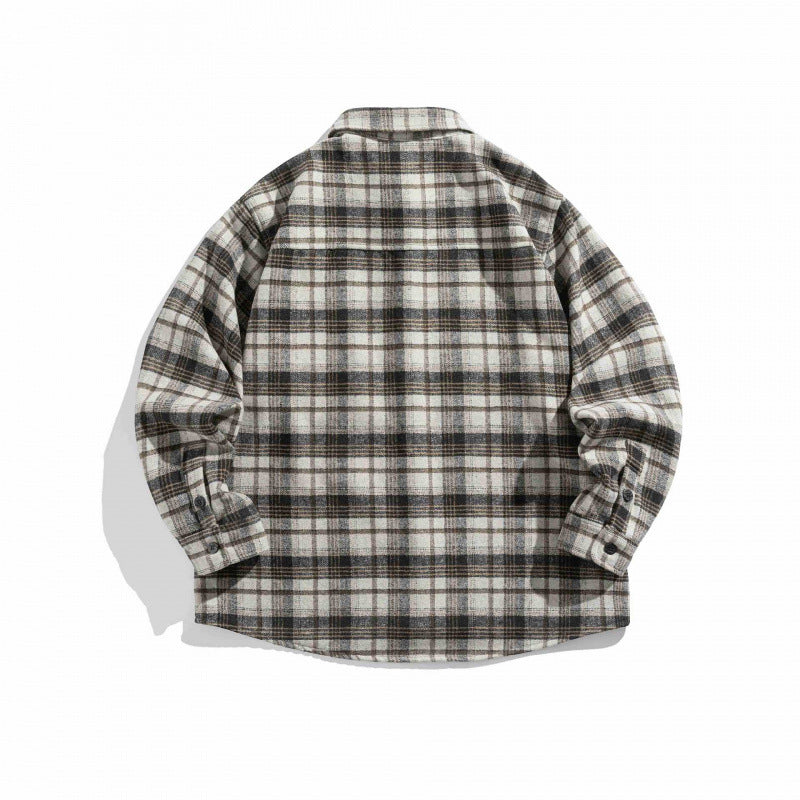 Unisex Karo-Flannel-Overshirt with boxy cut and patch chest pocket Mune Fashion