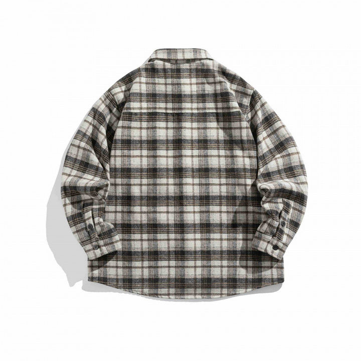 Unisex Karo-Flannel-Overshirt with boxy cut and patch chest pocket Mune Fashion