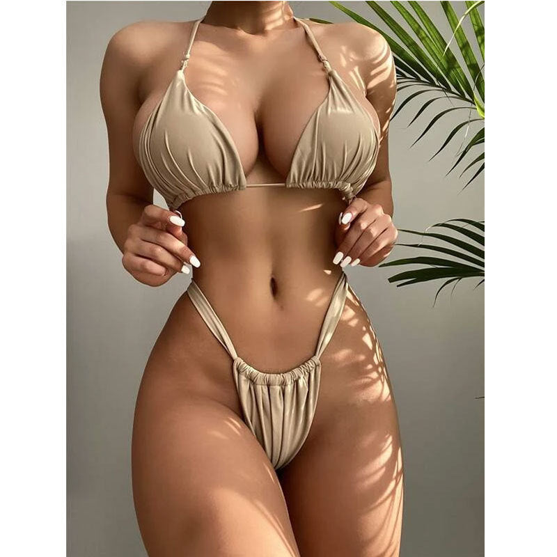 Ladies triangle bikini with high leg cut Mune Fashion