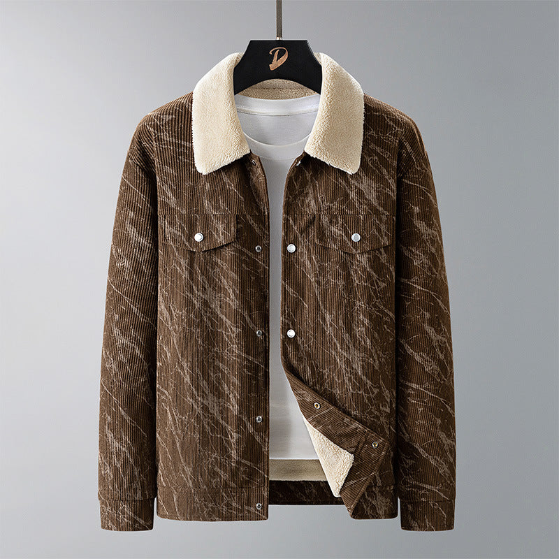 Men's Patterned Cord Jacket Mune Fashion