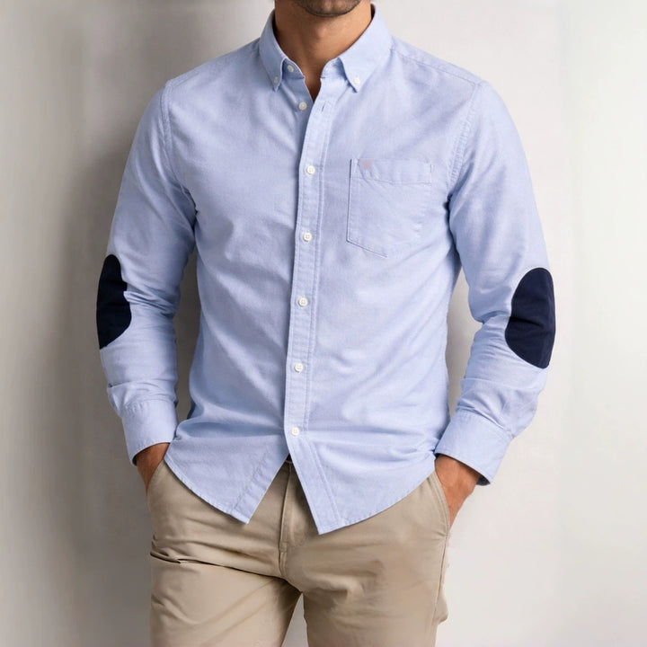 Men's Long Sleeve Shirt with Contrast Sleeves