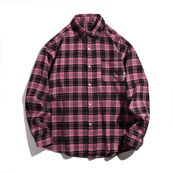 Unisex Classic cut flannel shirt with check pattern, soft cotton finish and chest pocket Mune Fashion
