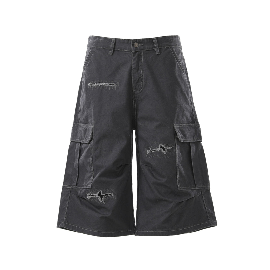 Men's Stylish Cargo Shorts with Wide Cut and Practical Pockets