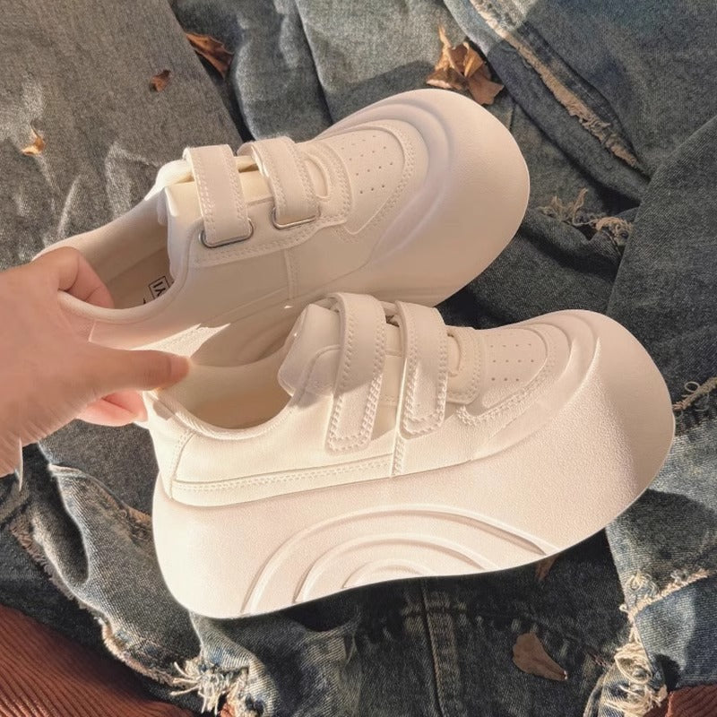 Women's Comfortable Sneakers with Adjustable Velcro Closure and Padded Sole Mune Fashion