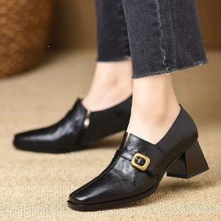Women's Elegant Lace Ankle Boots with Block Heel Mune Fashion
