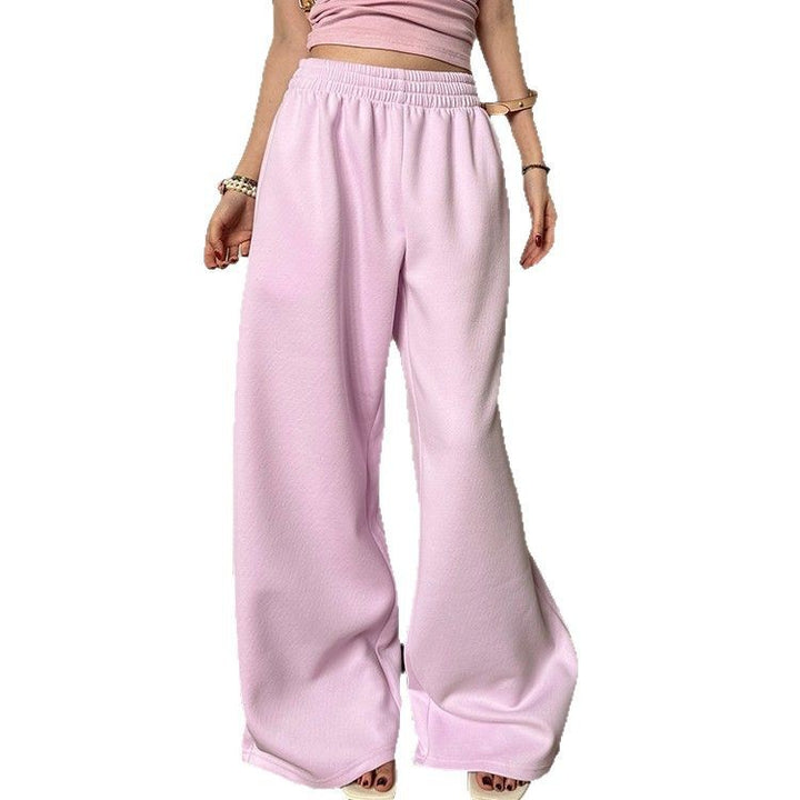 Women's loose lounge pants with elastic waistband, side pockets, and flowing leg Mune Fashion