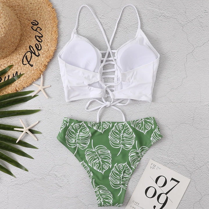 Women’s bikini set with playful ruffle design and high-cut panties Mune Fashion