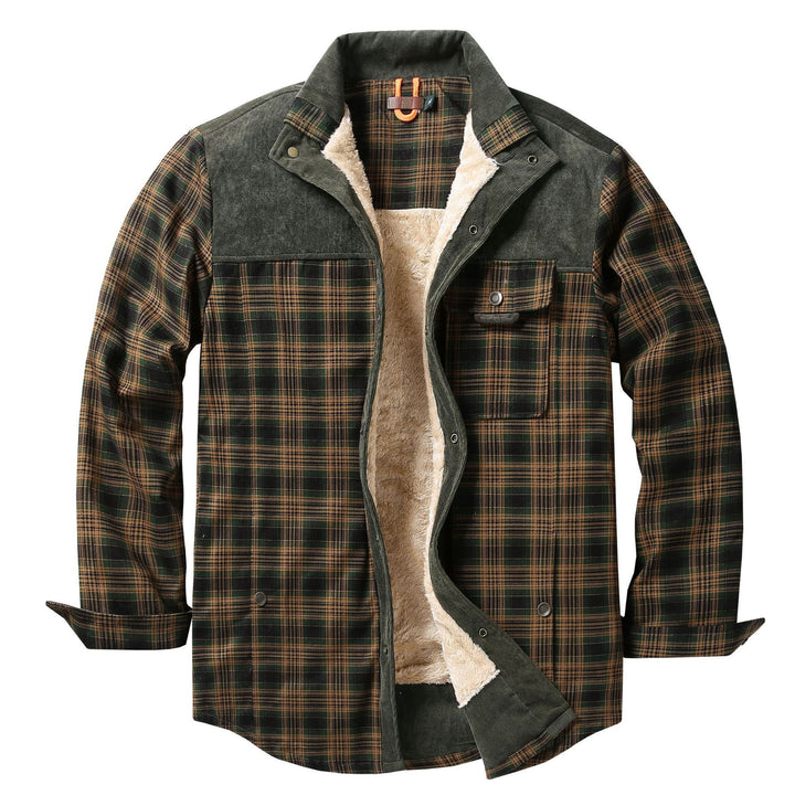 Men's Casual Flannel Jacket with Teddy Lining Mune Fashion
