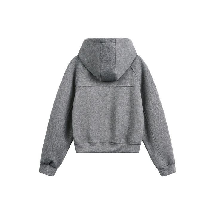 Unisex Hooded Sweat Jacket with Two-Way Zipper and Boxy Cut Mune Fashion