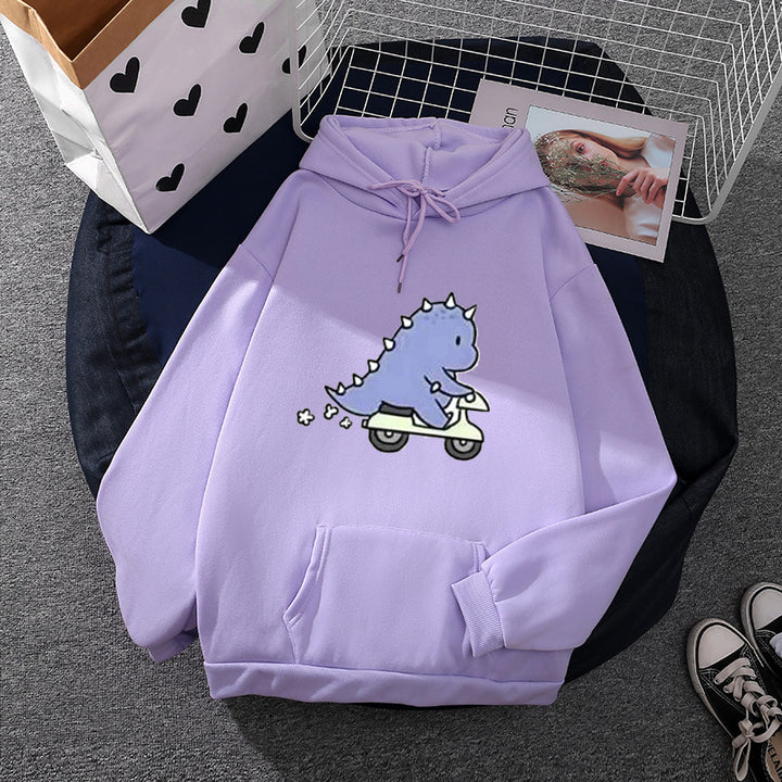 Women's relaxed-fit hooded sweatshirt with botanical fruit illustration and kangaroo pocket Mune Fashion