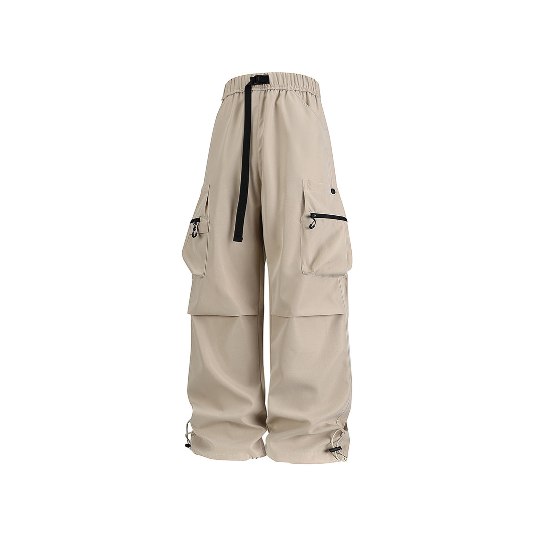 Herren Baggy‑Technische Cargo‑Hose mit integriertem Sicherheitsgurt und verstellbarem Saum Mune Fashion