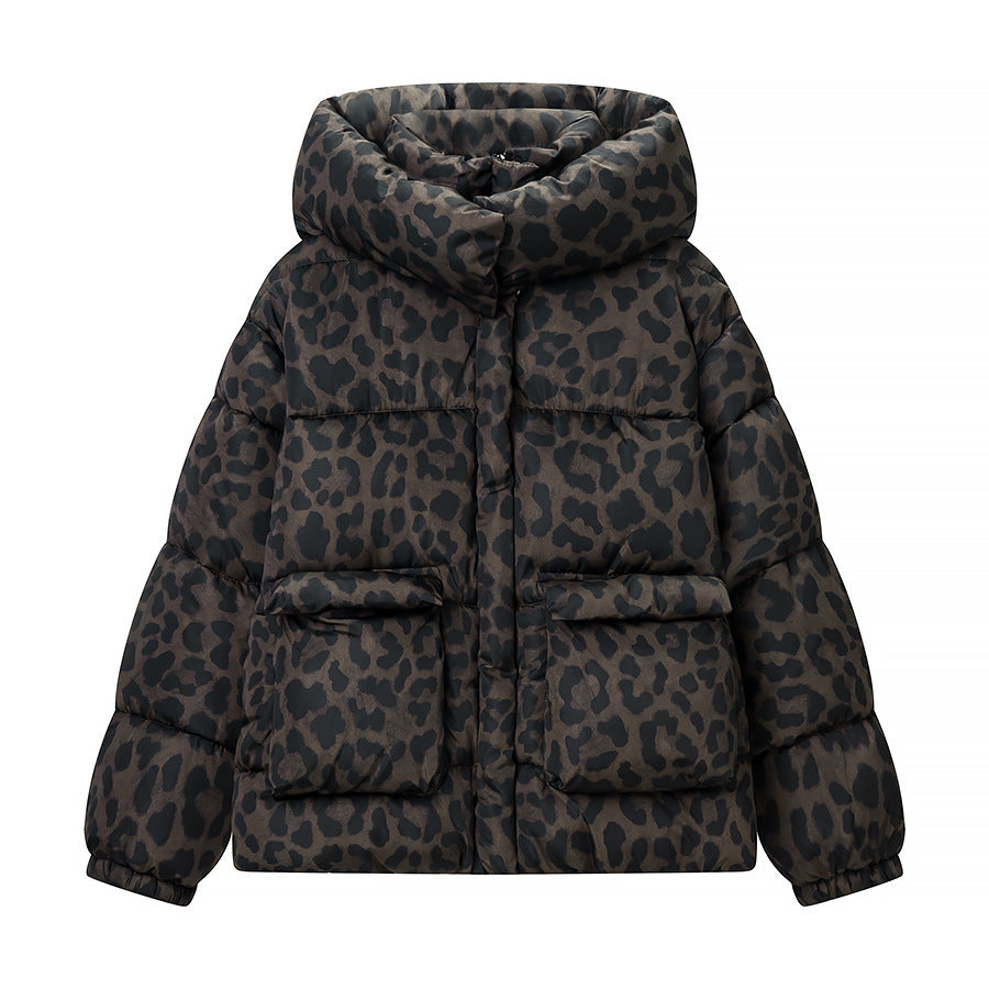 Women's Oversize Quilted Puffer Jacket with High Hood and Patch Pockets Mune Fashion