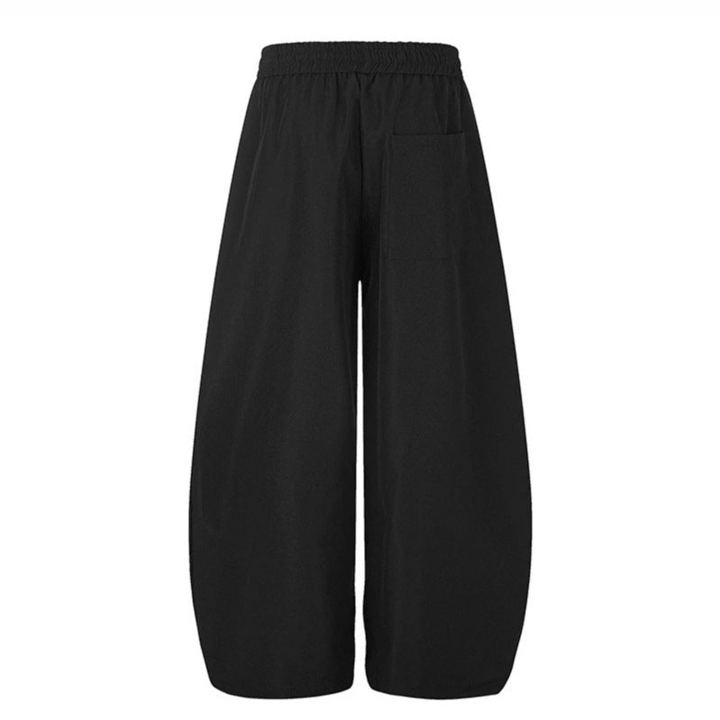 Women's Extra Wide Palazzo Training Pants in Tech Look with Drawstring Waistband and Curved Side Inserts Mune Fashion