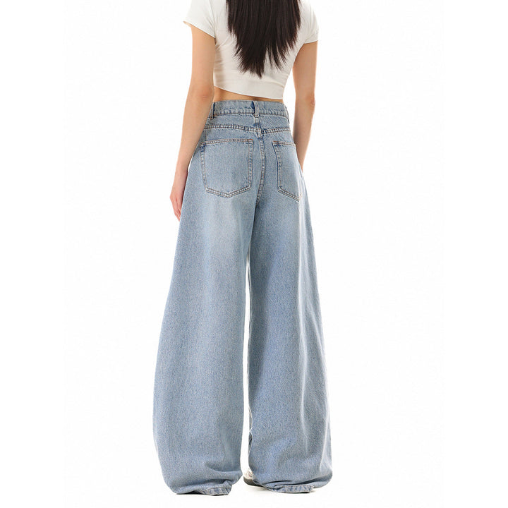 Women's Wide Cropped Denim Culotte with High Waist and Carrot Shape Mune Fashion