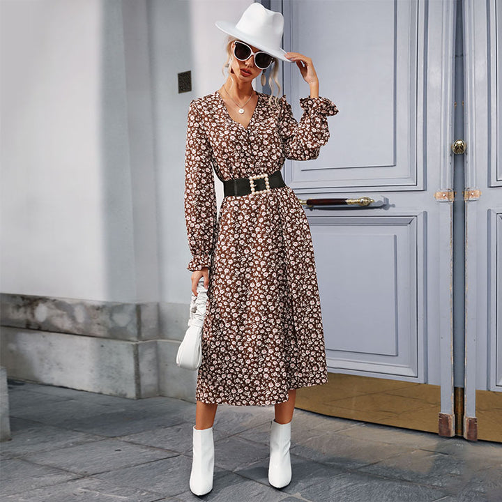 Women Floral Knee-Length Dress Mune Fashion