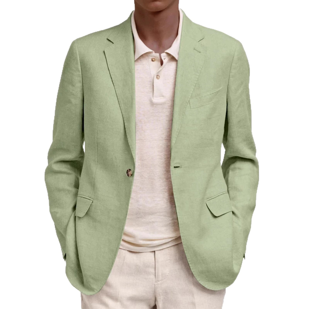 Men's lightweight linen blazer with unstructured silhouette and patch pockets Mune Fashion