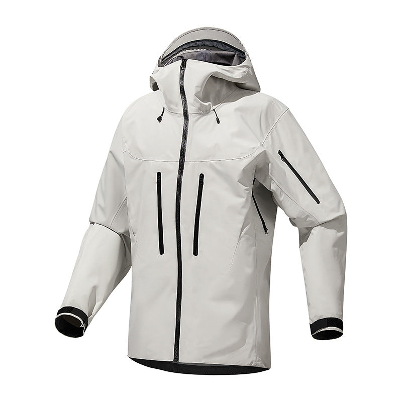 Men's Technical Waterproof Softshell Rain Jacket with Welded Seams and Vertical Chest Pockets Mune Fashion