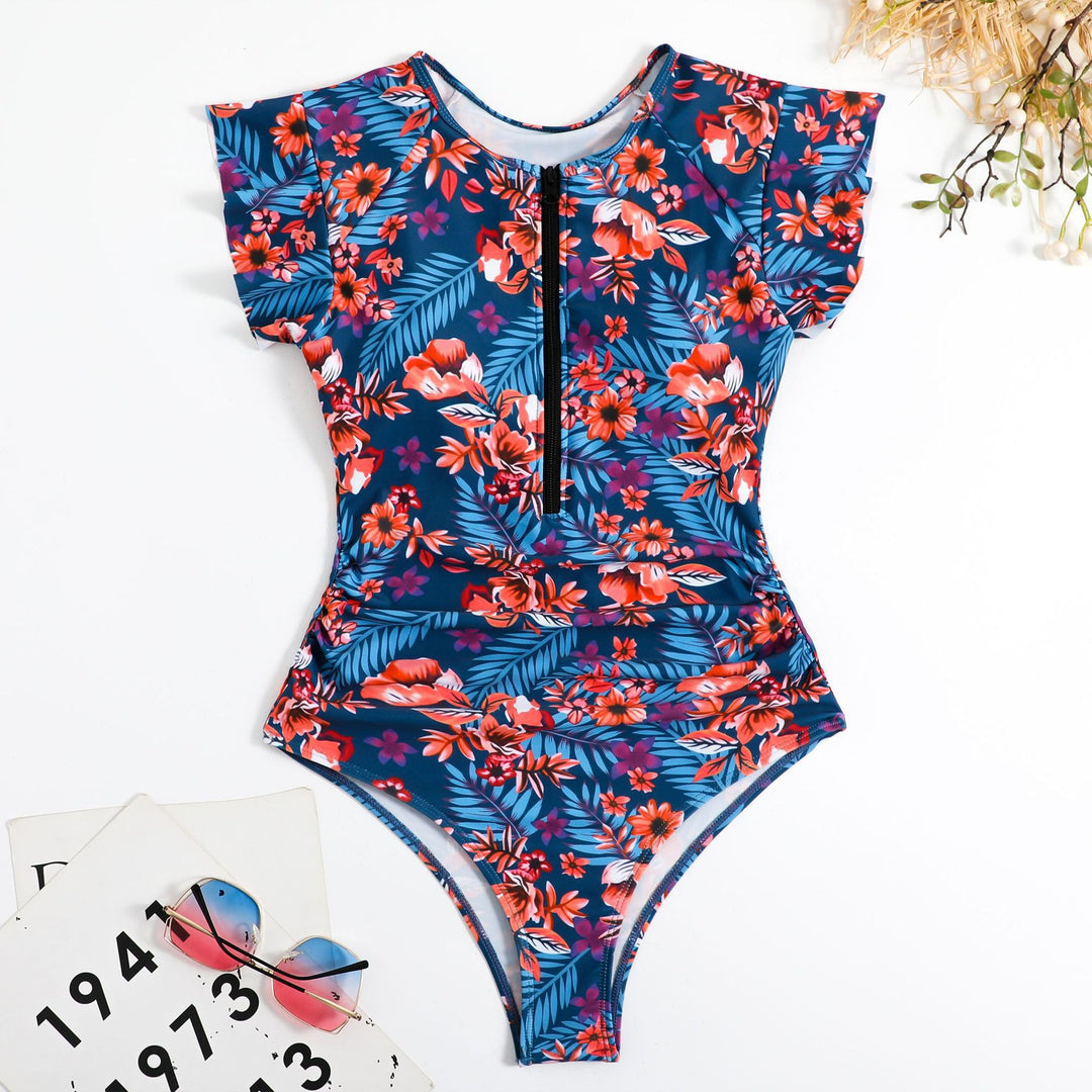 Women's Sporty Swimsuit with Zipper Mune Fashion