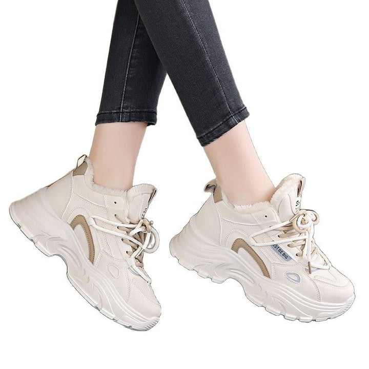 Women's Winter Sneakers with Warm Lining and Non-Slip Sole Mune Fashion
