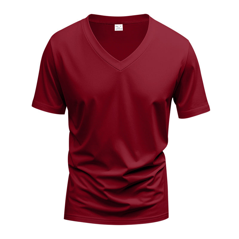Men's V-neck functional shirt made of lightweight interlock with a fitted cut Mune Fashion