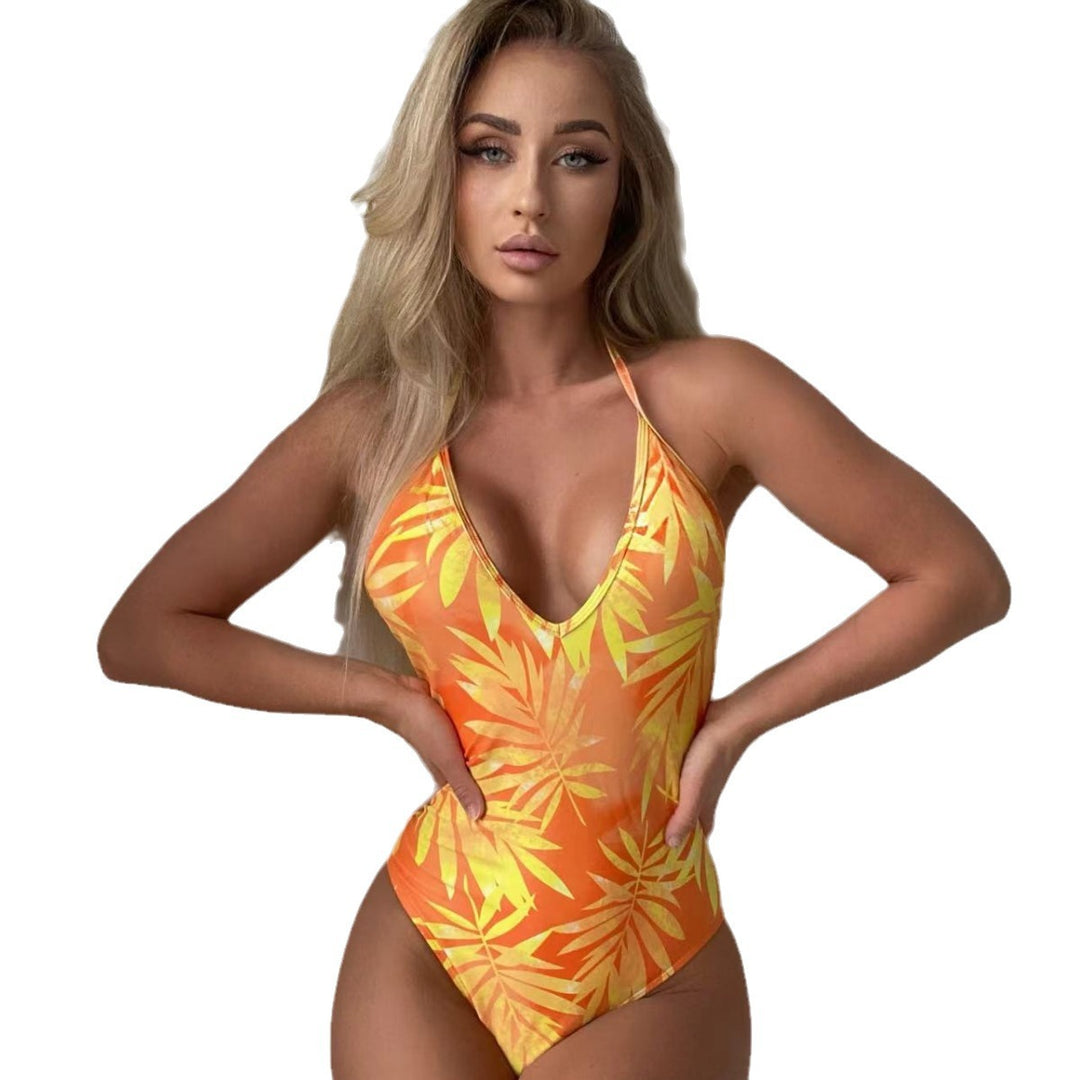 Women's One-Piece Swimsuit with Floral Pattern Mune Fashion