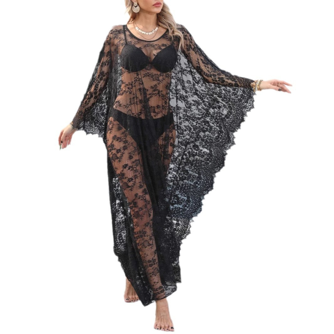 Ladies transparent crochet kaftan Mune Fashion