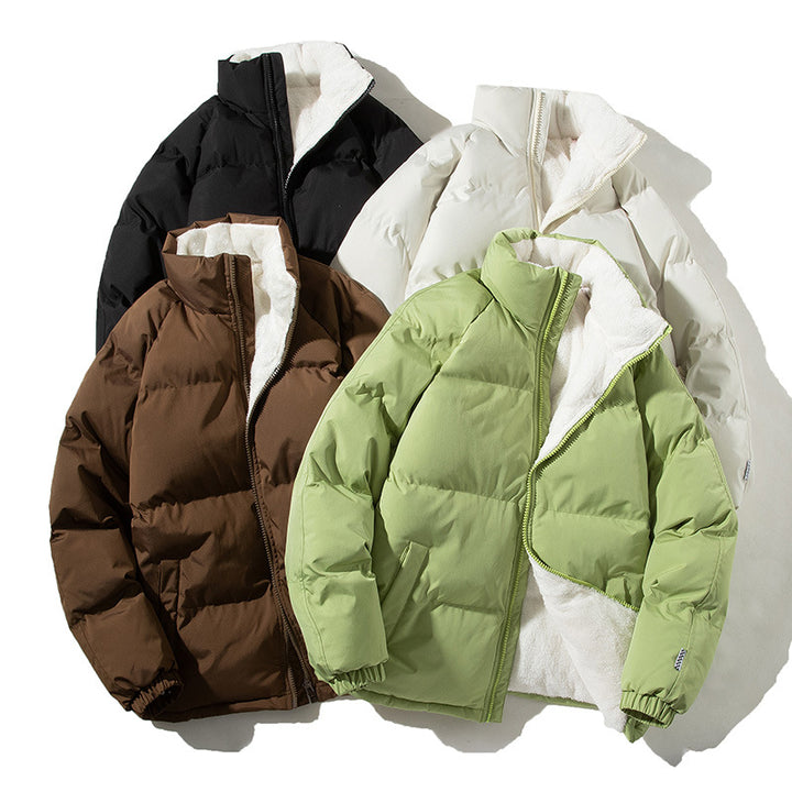 Women quilted thermo bomber jacket with soft teddy lining and high stand-up collar Mune Fashion