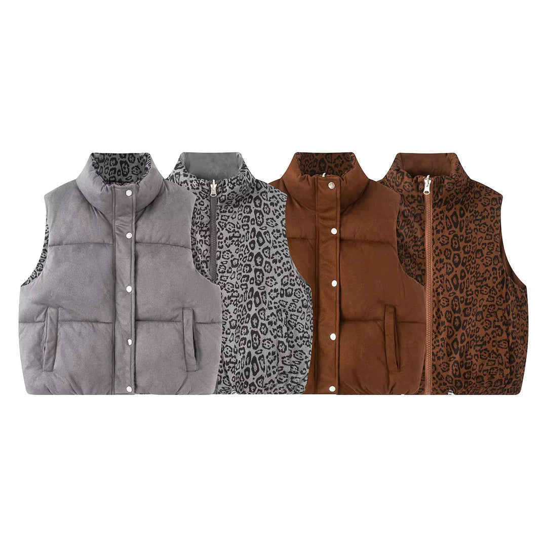 Ladies nano quilted vest with high collar and leo lining Mune Fashion