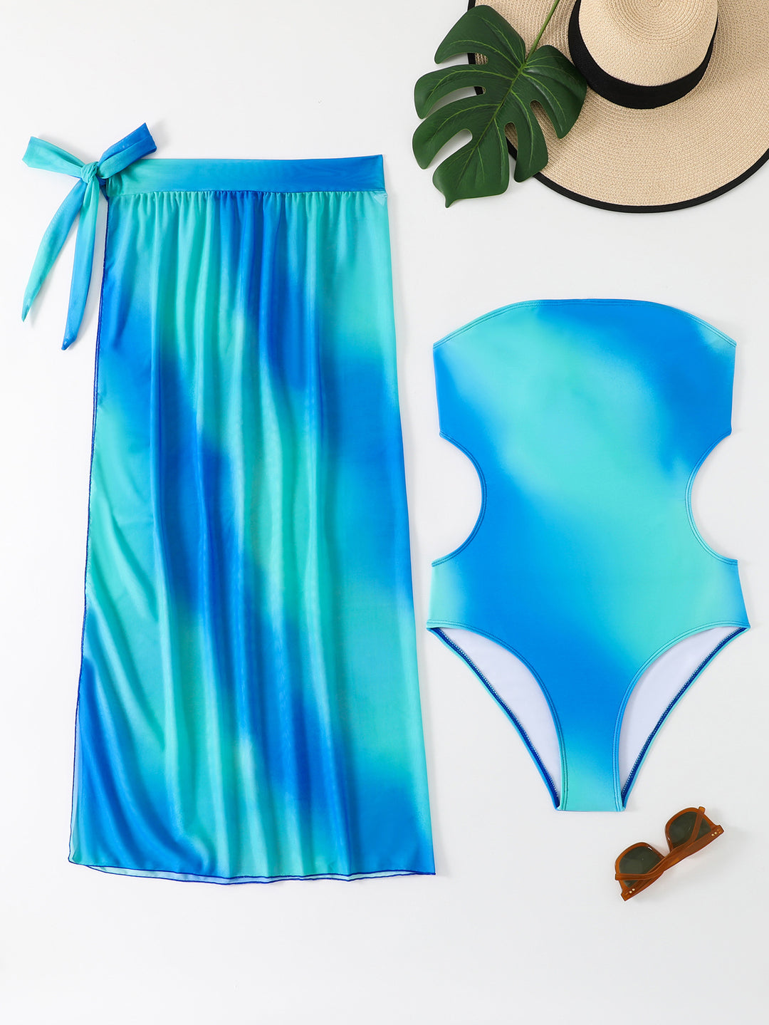 Women’s Swimsuit Set with Elegant Wrap Skirt and Modern Top Mune Fashion