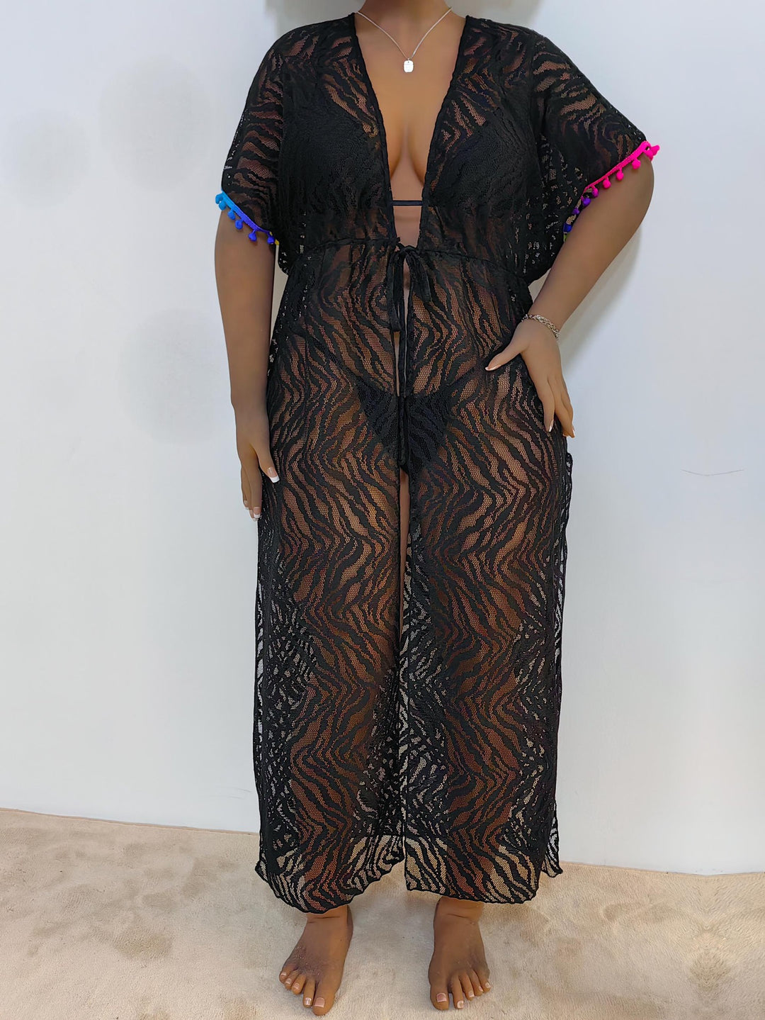 Women's Transparent Lace Beach Cover-up Mune Fashion