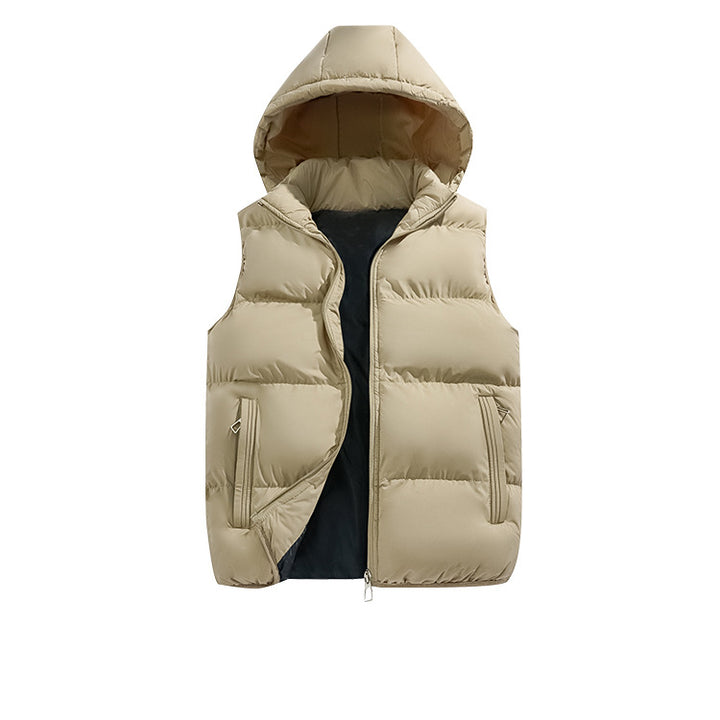 Men's Versatile Quilted Vest with Hood