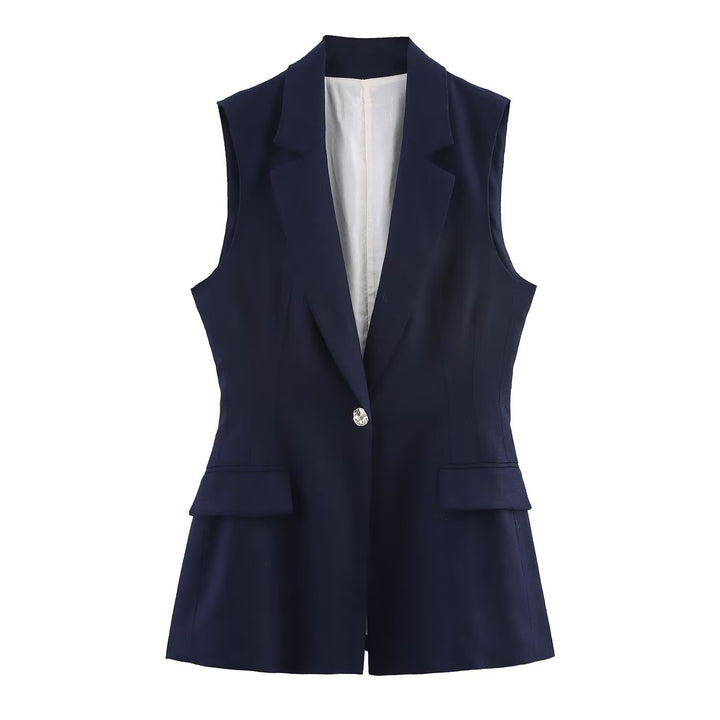 Women straight-cut fabric trousers with smooth waistband and classic silhouette Mune Fashion