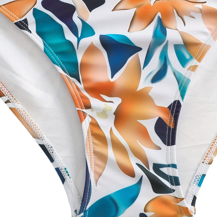 Women's Swimsuit Set with Floral Design and Light Skirt Mune Fashion