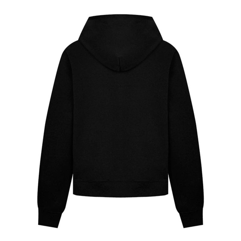 Women's hooded sweatshirt jacket with decorative frogging embroidery and pearl buttons Mune Fashion