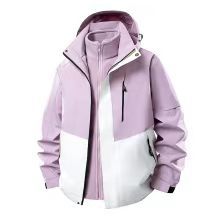 Women's double-layer softshell parka with removable fleece inner jacket Mune Fashion
