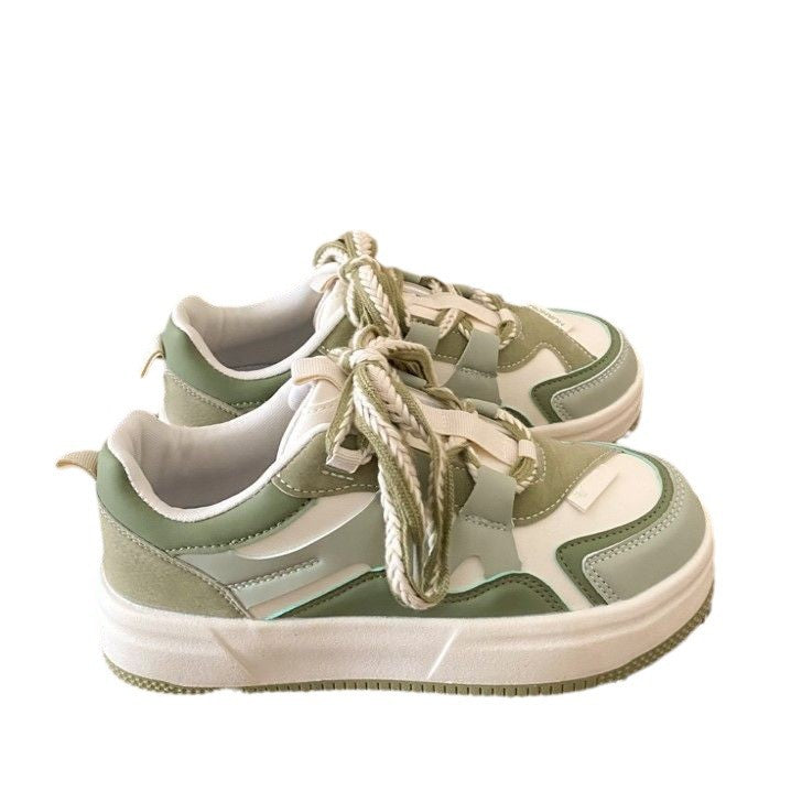 Women's Sporty Platform Sneakers with Unique Design and Breathable Surface Structure Mune Fashion