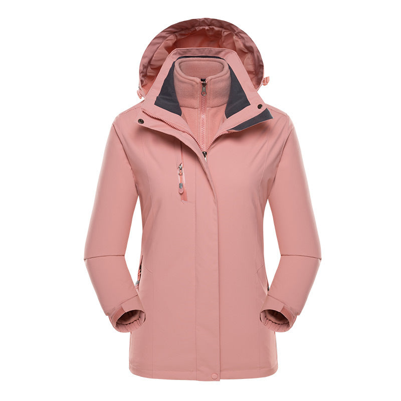 Men's softshell parka with removable fleece inner jacket and adjustable hood Mune Fashion