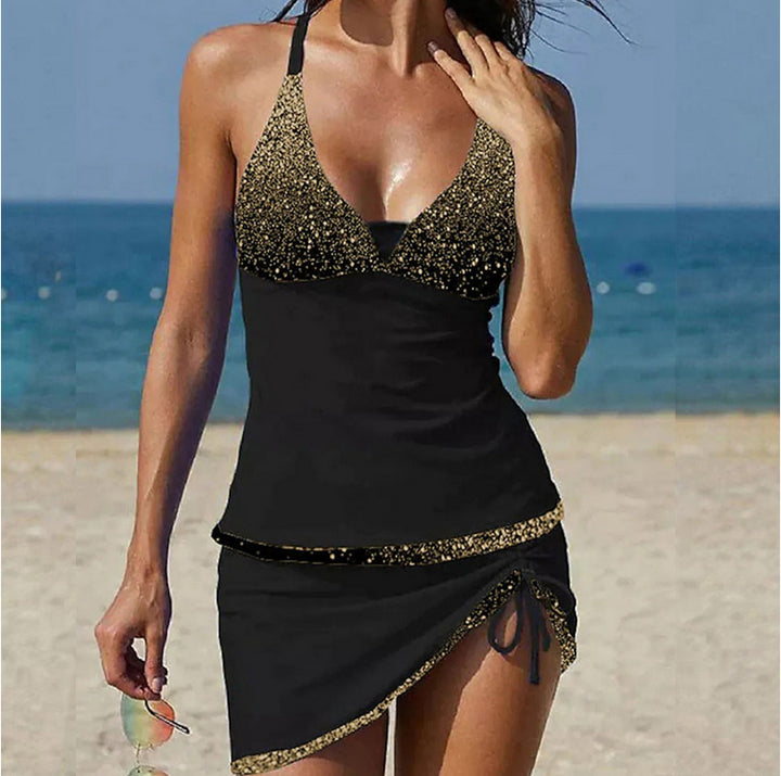 Women casual beach dress with adjustable belt Mune Fashion