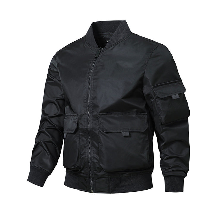 Men's bomber jacket in utility style with wind-resistant shell, multiple pockets and ribbed cuffs Mune Fashion
