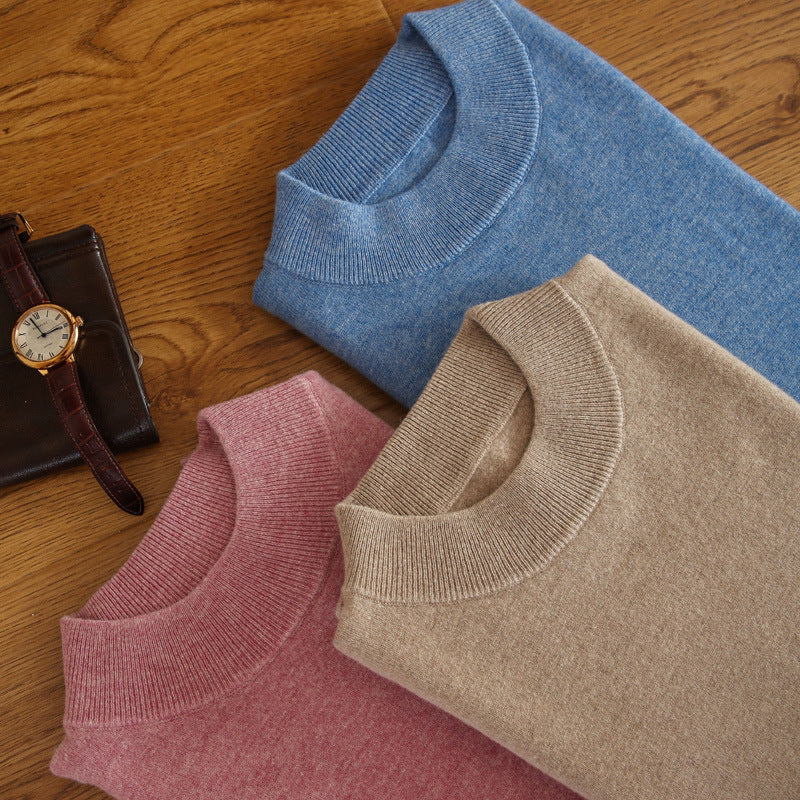 Men's Fine Turtleneck Sweater in Slim Minimal Silhouette made of Wool-Cashmere Mix Mune Fashion